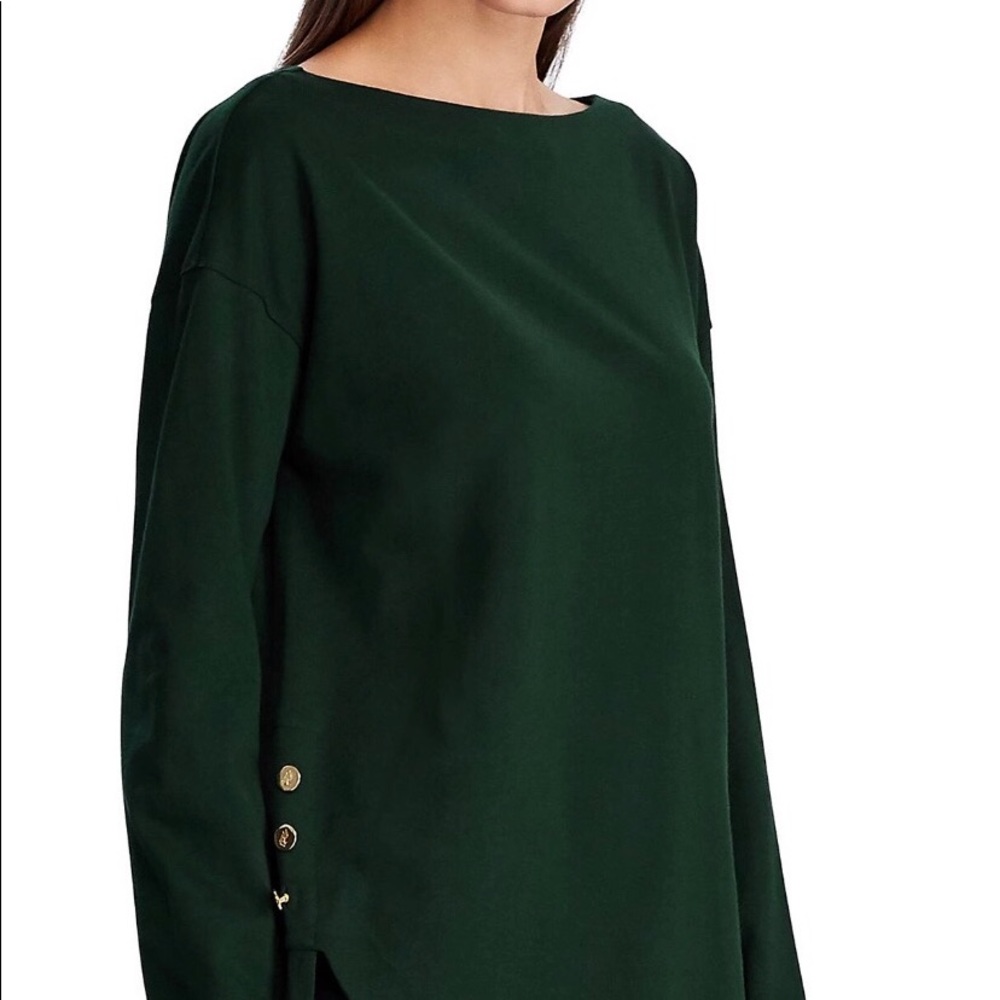 Ralph Lauren Button Trimmed Boatneck Shirt